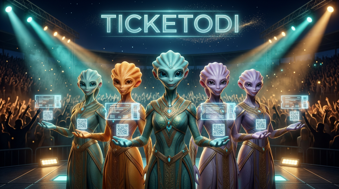 Workolo Alien Brand Ambassadors — the Ticketodi crew on stage